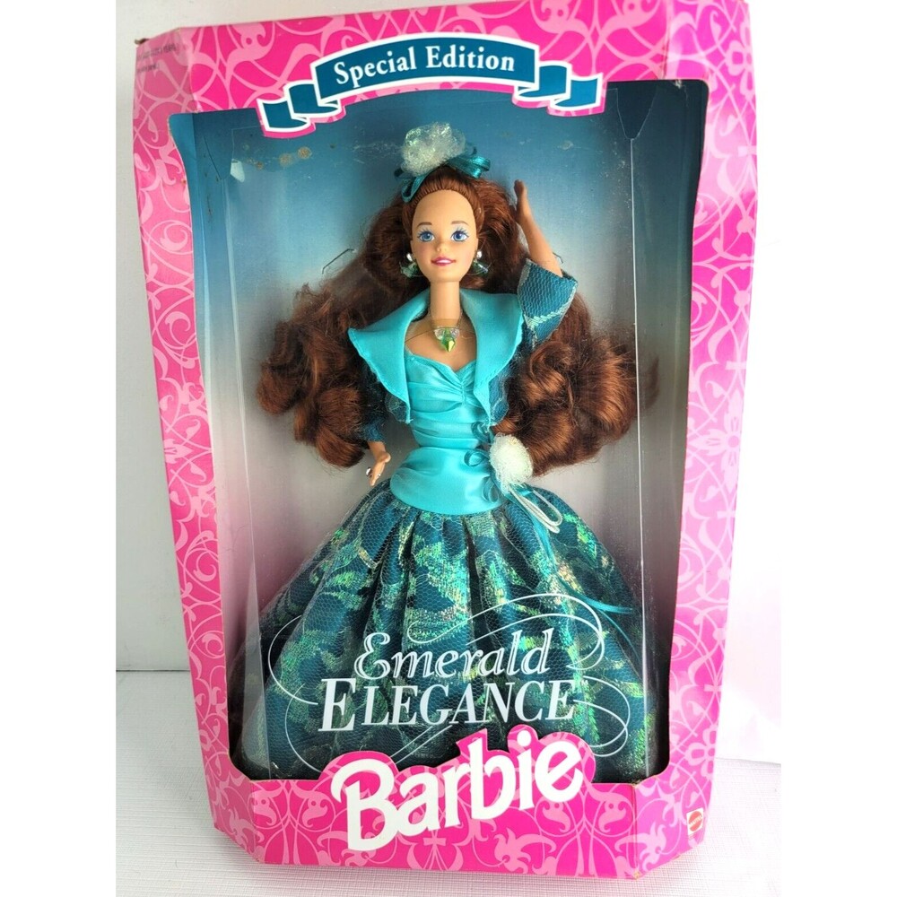 MIB Vintage 1994 Special Edition 💚Emerald Elegance Barbie Long Red Hair